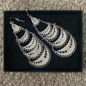 Silver dangly earrings